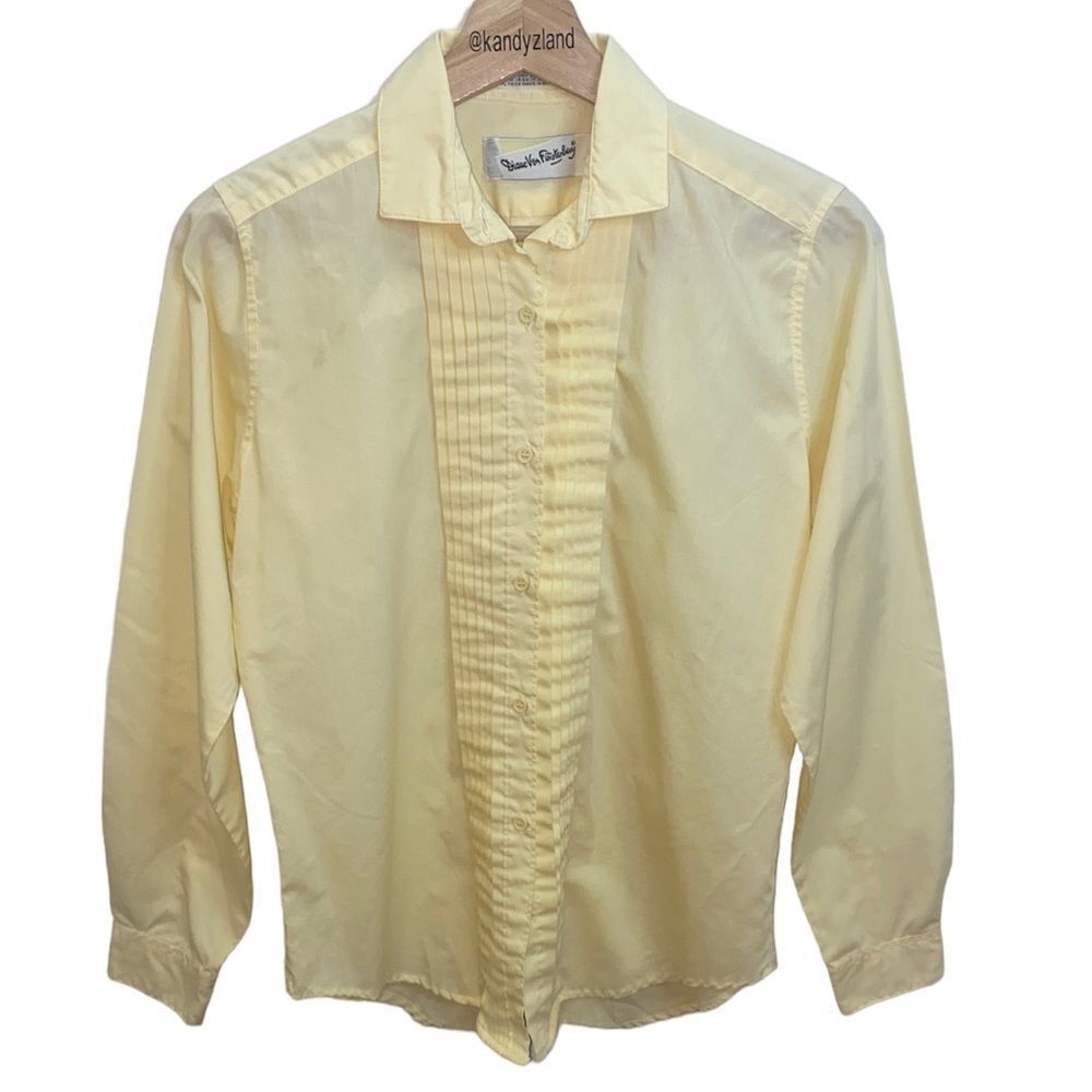 DIANE VON FURSTENBURG Pintuck Button Down Blouse